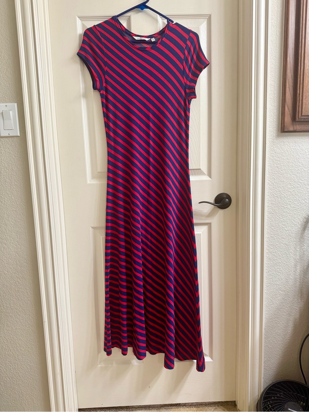 Vineyard Vines Navy & Red Striped Crewneck Knit Dress